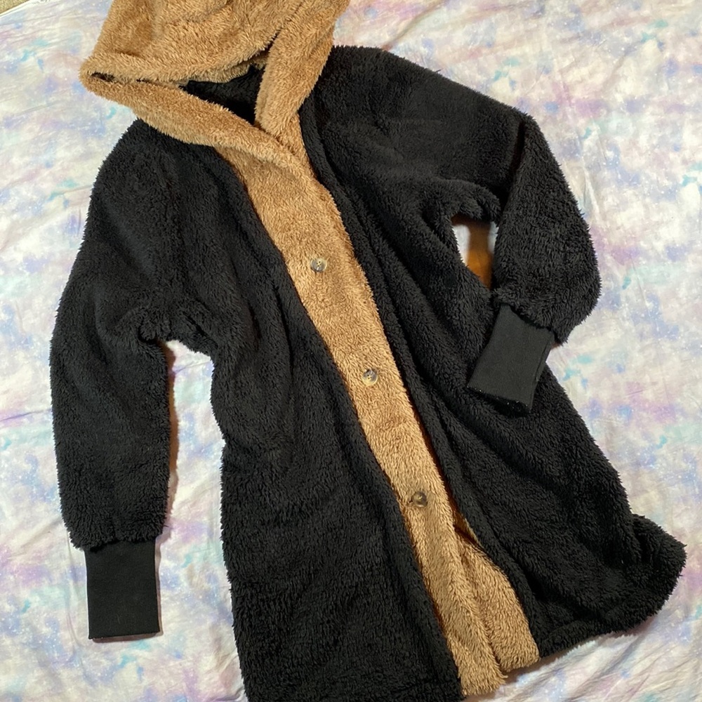 🪽[ Shein ] Fluffy Full Length Teddy Overcoat - Picture 9 of 10